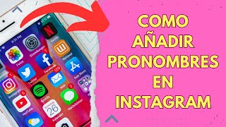 COMO AÑADIR PRONOMBRES EN INSTAGRAM 🟢 [upl. by Cain]