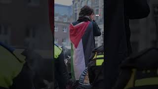 Dutch police attack proPalestine protestors [upl. by Firooc]