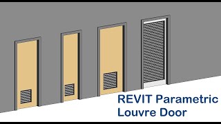 Revit Parametric Louvre Door [upl. by Barbette]