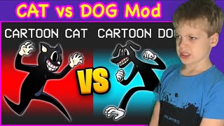 CARTOON CAT vs CARTOON DOG Mod in Among Us by GameToons Gaming  REACTION [upl. by Edniya]