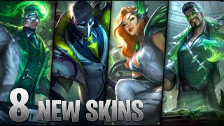 8 NEW SKINS  DEBONAIR Brand Master Yi Zed Leona LeBlanc Draven Malzahar  League of Legends [upl. by Wiltz]