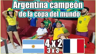 Reacciones Brasileñas Argentina campeón de la copa del mundo 2022 ARGENTINA 3 4 X 2 3 FRANÇA [upl. by Notloc]