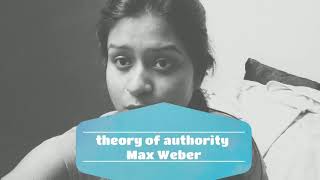 Theory of authority by Max Weber in Hindi for Govt Exams [upl. by Barker250]