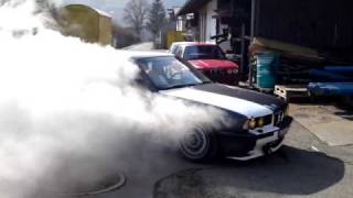 BURNOUT  BMW E34 M5 36 EISENMANN by AMYD [upl. by Mason]