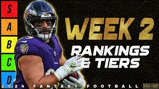 Top 16 TE amp QB Rankings  Week 2 Fantasy Football [upl. by Sedruol]