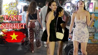 🔥Walk To Visit The Famous Fake Goods Street In HANOI🔥Nightlife VIETNAM 🔥 the City Walking Tour 4K 🇻🇳 [upl. by Iahcedrom316]