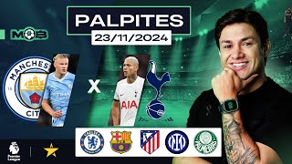 PALPITES DE FUTEBOL PARA O DIA 23 11 2024  BILHETE PRONTO SABADOU NO MUNDO BET [upl. by Lusa]