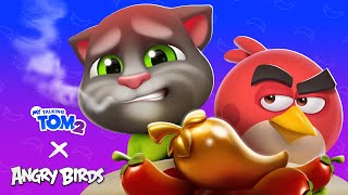 Can Tom Handle the Heat 🌶️🔥 AngryBirds X My Talking Tom 2 [upl. by Ahsikal]