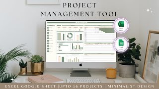 Project planner Multi project tracker Project Management tool Dashboard Excel google sheet template [upl. by Brinn]