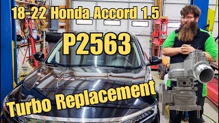 1822 Honda Accord 15 P2563 Turbo Replacement [upl. by Nelleoj980]