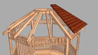 Gazebo 10ft Octagon Assembly Sequence from Outdoor Living Today 2016 [upl. by Wendi]