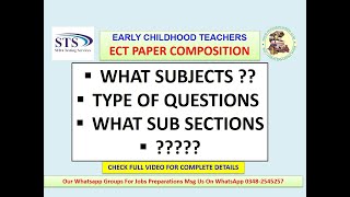 ECT JOBS SINDH 2024  EARLY CHILDHOOD TEACHERS PAPER LAY OUT  SUBJECTS  QUESTIONS  NEGATIVE MARK [upl. by Hardman6]