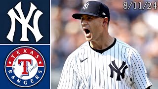 New York Yankees vs Texas Rangers  Game Highlights  81124 [upl. by Gilligan]