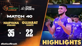 Haryana Steelers down Gujarat Giants with a 3522 scoreline  ProKabaddiOnStar 2024 HIGHLIGHTS [upl. by Bough]