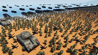 5 Million US Soldiers Charge DDAY BEACH DEFENSES  Ultimate Epic Battle Simulator 2 NEW UEBS 2 [upl. by Onairot573]