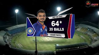 IND vs WI AXAR PATEL 64 RUNS 35 BALLS HIGHLIGHTS 2022  INDIA vs WEST INDIES 2nd ODI HIGHLIGHT 2022 [upl. by Woodhouse]