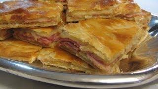 Ham and Cheese in Puff Pastry  Lynns Recipes Super Bowl [upl. by Samtsirhc]