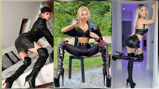 202425 Stunning Incredible Collection of Leather Faux leggings boots l Best High heel boots ideas [upl. by Dasi908]