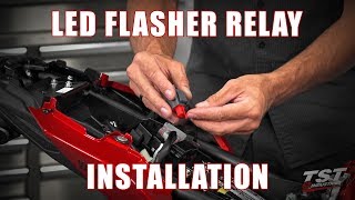 How to install an LED Flasher Relay on a 2017 Yamaha FZ09 MT09 by TST Industries [upl. by Enitsenre]