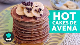 PANCAKES de AVENA y PLÁTANO 🥞🍌 Hot Cakes Saludables [upl. by Arleyne]