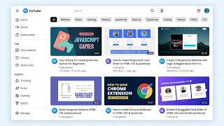 Build A YouTube Clone in HTML CSS amp JavaScript  Website like YouTube in HTML CSS amp JavaScript [upl. by Aklog195]