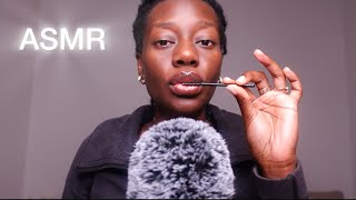 ASMR BRUSHING YOUR EYELASHES WITH A SPOOLIE 😴💕  Mouth Sounds  soft blowing into your eyes [upl. by Xerxes]