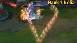 Rank 1 Irelia This Irelia Will Blow Your Mind LEVEL 1 SOLO KILL [upl. by Ainaled544]