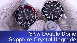 Seiko SKX007 amp SKX009 Dive Watch Custom Mods With Double Dome Sapphire Crystal  New Arrival [upl. by Albright233]