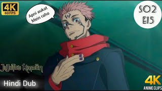 Sukunas first appearance in Shibuya Arc  Jujutsu Kaisen Season 2 Episode 15 4k60fps  Hindi Dub [upl. by Laflam]