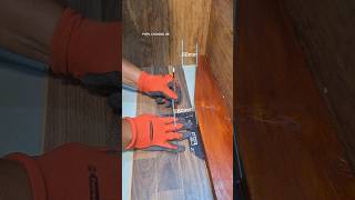 Laminated floor laying tips how to always get a perfect angle skills carpentry wood short [upl. by Hartzke736]