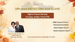 MOBC 109th PreAnniversary Night of Praise amp Worship October 17th 2024 [upl. by Yelrihs67]