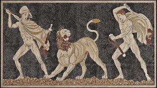 Mosaic of Alexander the Great killing a lion [upl. by Buehrer]