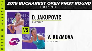 Dalila Jakupovic vs Viktoria Kuzmova  2019 Bucharest Open First Round  WTA Highlights [upl. by Ajax]