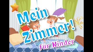 German lesson My room  Mein Zimmer  TEST  Deutsch lernen  Learn german  Übungen für Kinder [upl. by Atsylac]