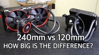 120mm vs 240mm AIO Water Cooler Comparison ft Corsair H55 and H105 Hydro Series [upl. by Ardnajela]