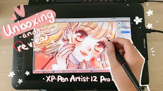 XPPen Artist 12 Pro Tablet  Unboxing  Review  Digital Illustration Process [upl. by Ettenauq33]