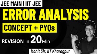 Error Analysis  Relative Error  PYQs  JEE Physics  Mohit Sir IIT KGP [upl. by Amrac]