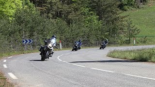 Journée moto courbes et trajectoires de la gendarmerie de la Lozère 2017 EDSR 48 [upl. by Navad]