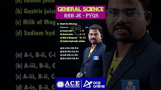 RRB JE General Science PYQs  Match the following chemistryequation shorts tipsandtricks [upl. by Akemyt80]