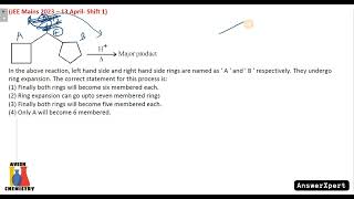 In the above reaction left hand side and right hand side rings are named as A and B respectivel [upl. by Neerod]