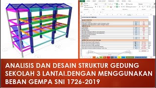 ANALISIS PERHITUNGAN STRUKTUR GEDUNG DENGAN SITEM RANGKA PEMIKUL MOMEN KHUSUS SRPMK [upl. by Nerok]