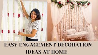 DIY WEDDING DECORATION IDEASENGAGEMENT DECOR WITHIN 1000rs  EASY FLORAL DECORATION AT HOME [upl. by Michaud]