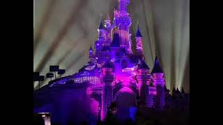 Castle Disney Electric Magical Paris Disney disneyland disneyworld california staycation [upl. by Telfore]