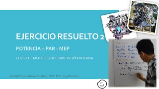 Ejercicio 2  Motores de Combustión Interna para Ingeniería  Parámetros de desempeño [upl. by Ahtikal]