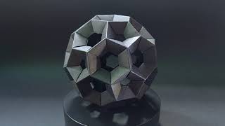 Origami Tutorial for 90 Units Buckyball Polyhedron [upl. by Noxas]