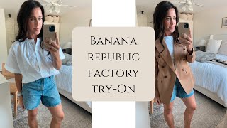 Banana Republic Factory TryOn Haul [upl. by Peckham587]