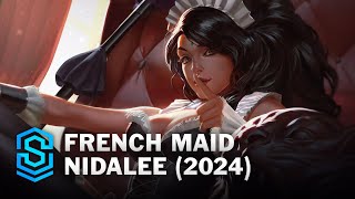 French Maid Nidalee Skin Spotlight Gameplay 1080p HD League Of Legends [upl. by Ecadnarb647]