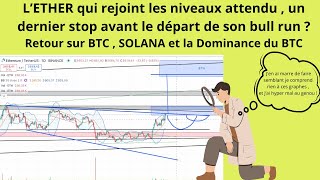 LETHER sur les niveaux attendu dernier STOP avant de lancer son Bull run BTC SOLANA et Domin BTC [upl. by Naz261]