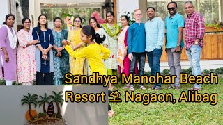 Sandhya Manohar Beach Resort ⛱️ Nagaon  CHB staff CSIT  alibagh vlog youtube [upl. by Eillac]