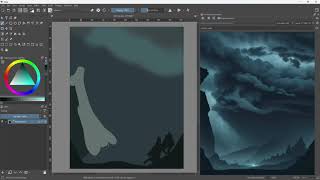 AI Live Painting in Krita  Interactive updates [upl. by Ynafit4]